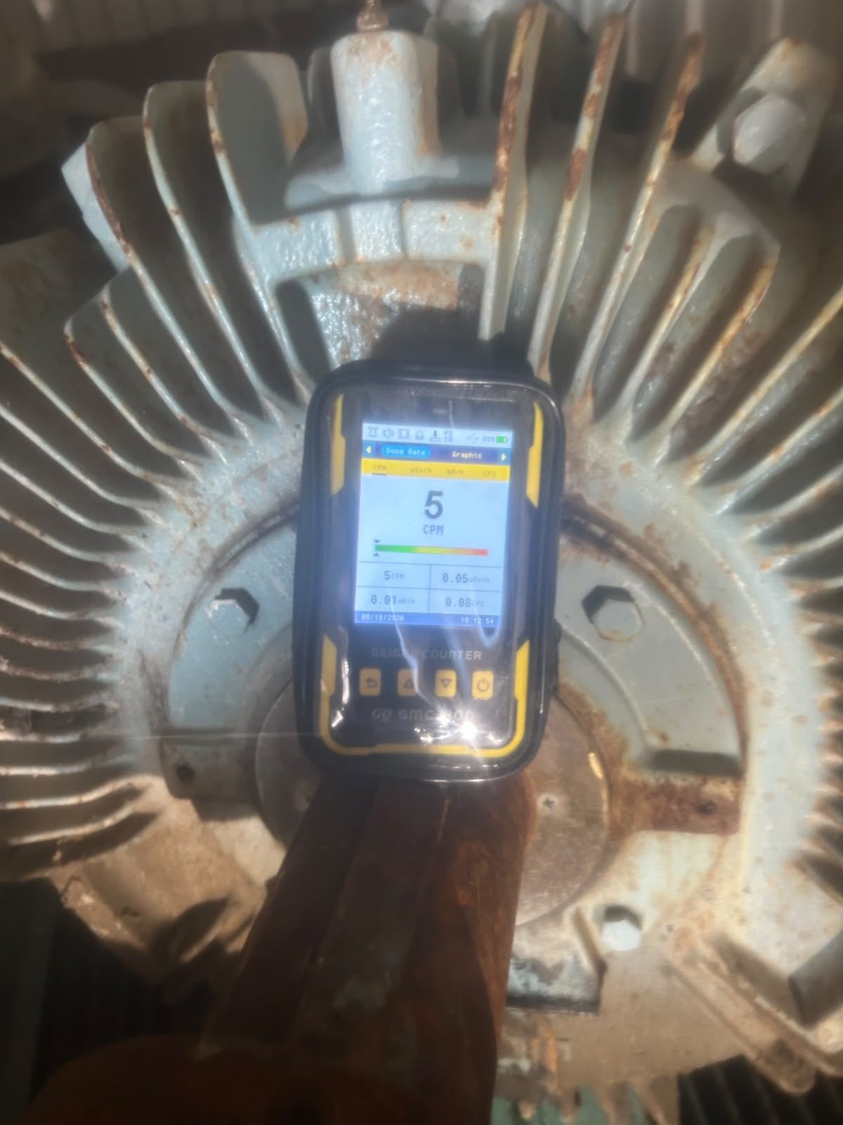 Radiation meter used during incoming material screening
